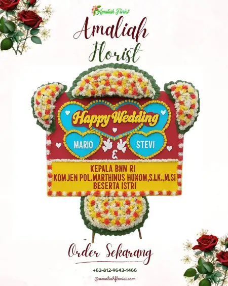 Papan Bunga Pernikahan Jagoan